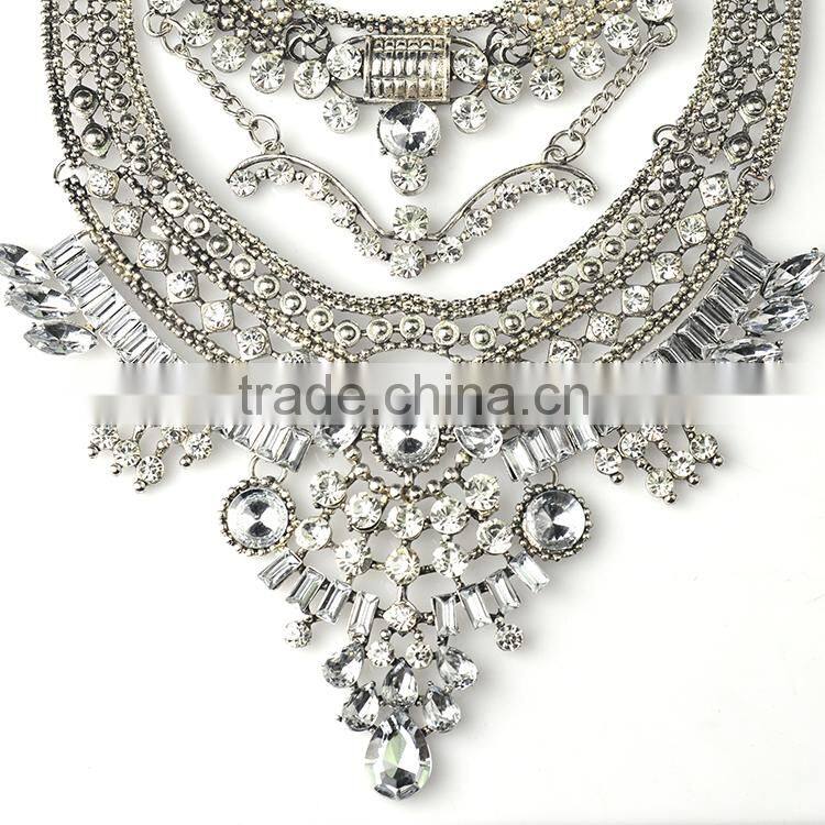 Trendy vintage anti gold sivler plated necklaces 2015