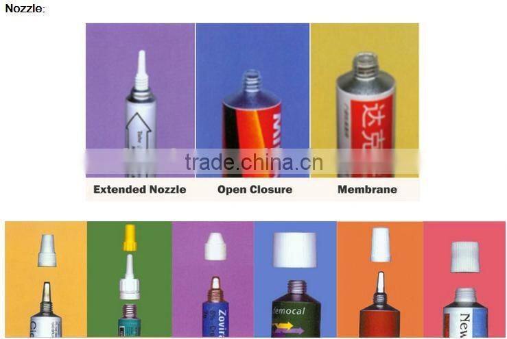 flavored pastes/ toothpaste aluminium collapsible tube/ BS 2006