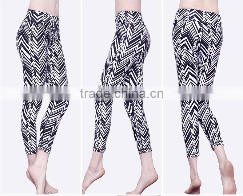Polyester Spandex Custom Sublimation Yoga pants tights Women Wholesale Fitness Leggings