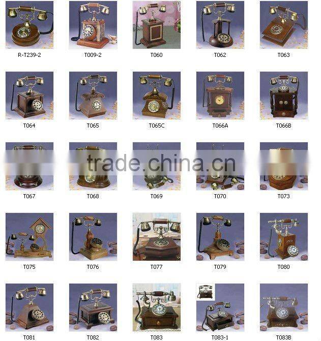 Solid wood telephone antique