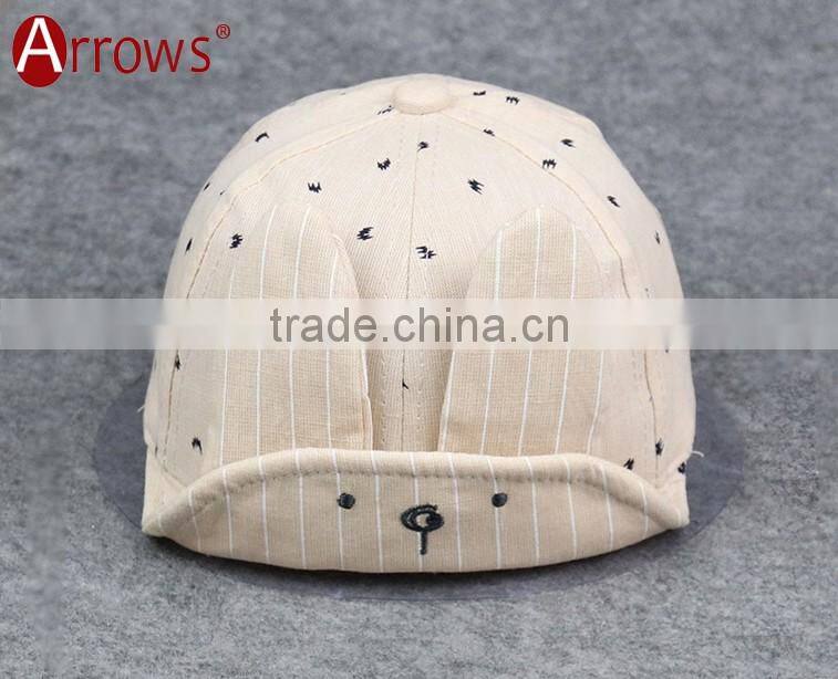 Rabbit Hair Cartoon Intimate Design Soft Brimless Infant Baby Kids Baseball Caps with Long Ears