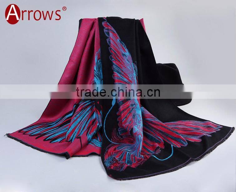 2016 Wholesale Scarves Eagles Printed Animal Shawl Acrylic Wool