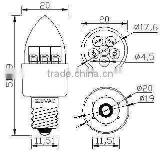 E12 C7-6C LED Lamp