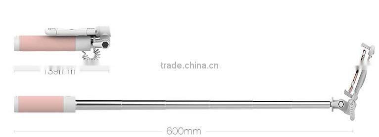 Aluminum and plastic material fashion look selfie stick hot sale colorful monopod for student