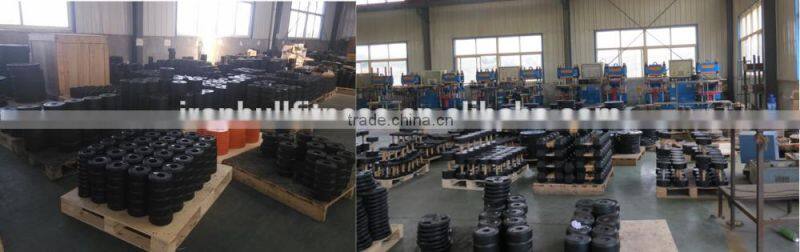 round fixed rubber Dumbbell with colorful logo