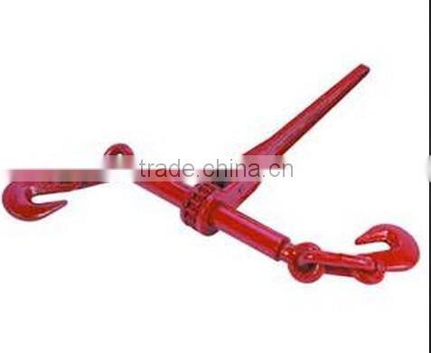 Red painted rachet binder with safety hook, colourful rachet load binder, drop forged rachet