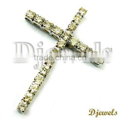 White Gold Diamond Pendants, Holly Cross Diamond Pendant, Diamond Jewelry