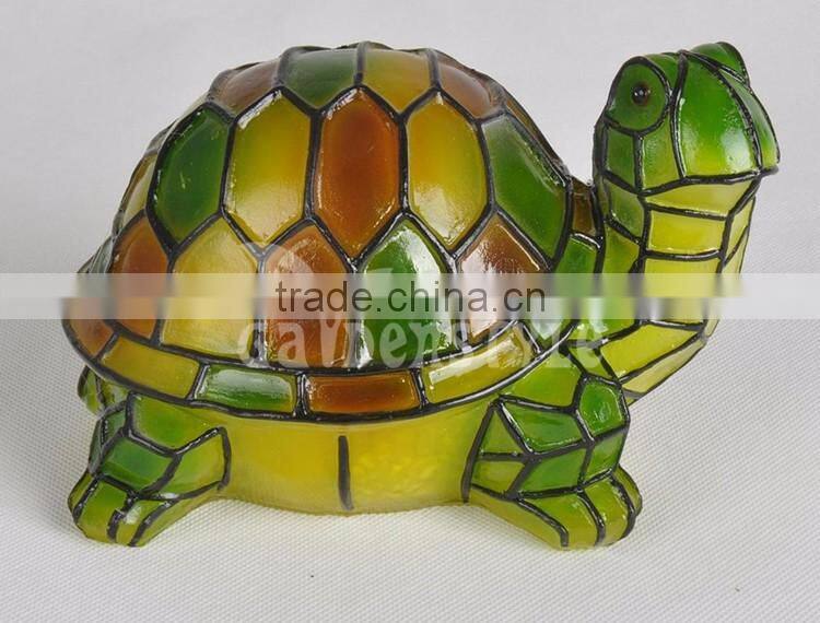 led light Turtle Statue LED Light, cute animal Night Light solar light, poly-resin Landscape Statue decorative light