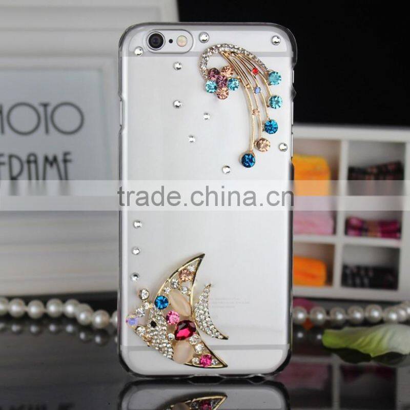 New Luxury 3D bling Rhinestone pc hard phone back cover case for iphone 6s
