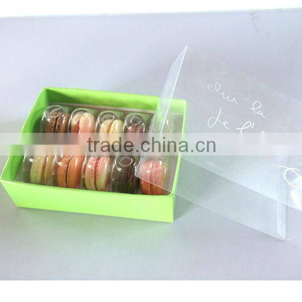 PET clear plastic macaron container