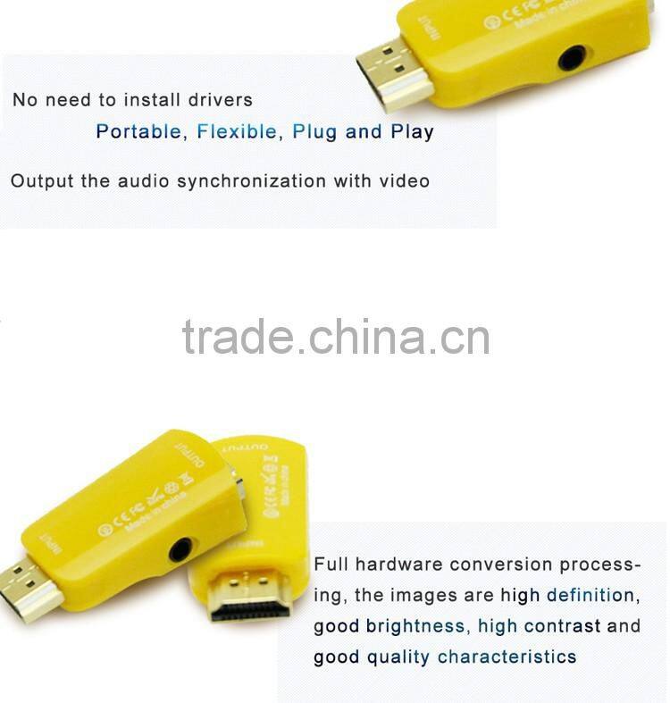 H DMI in VGA out high quality digital converter for media player