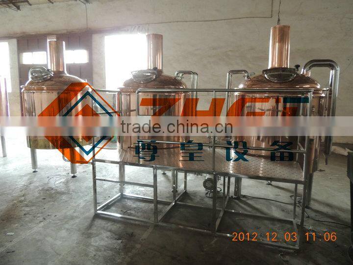 1000l British style red copper brewhouse, brew house, brewhouse equipment CE/ISO 9001:2008