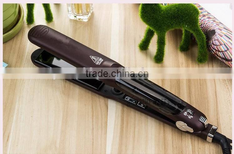 Electric steam hair flat iron hair straightener