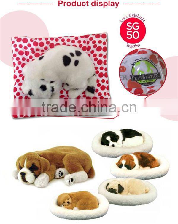 animals sleeping toy puppy fake fur breathing dog