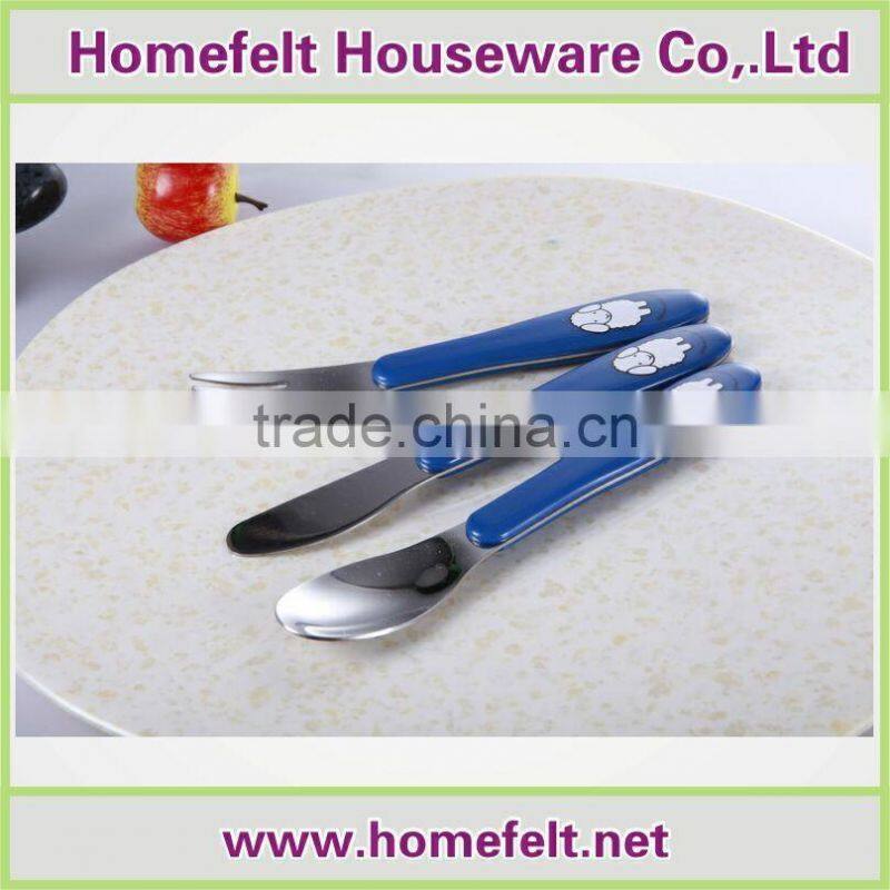customized baby cutlery set with melamine handle
