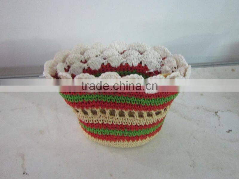 HOT NEW COLORFUL EMBROIDERY WOOL BOX FOR OUTGOING, SPECIAL GIFT VISITING TO FRIEND, 100% HANDMADE HAT FROM VIET NAM