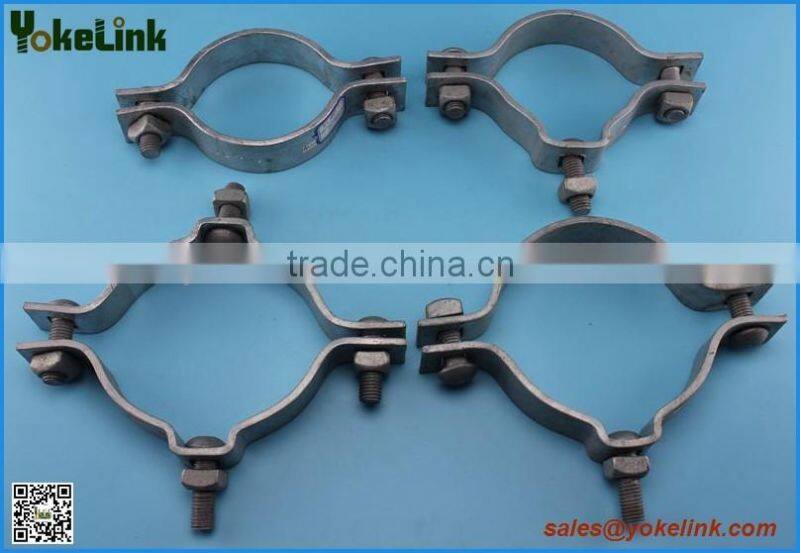 Hot dip galvanized 2-way/4-way double offset pole band