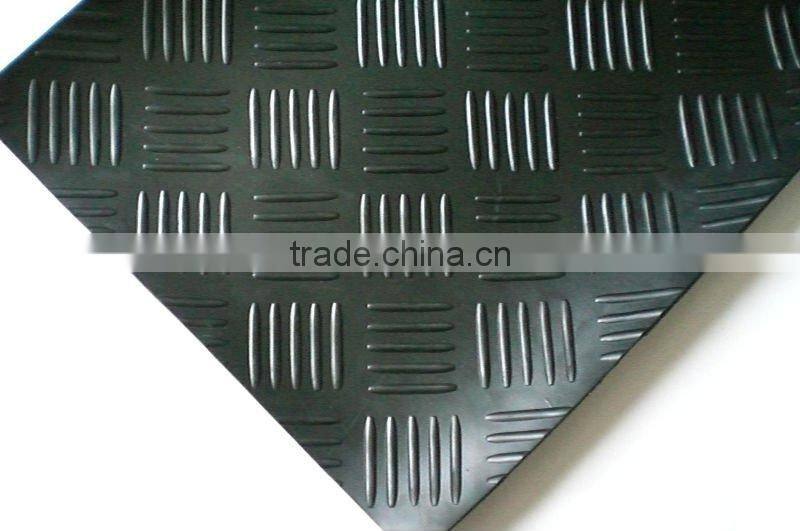 T 3mm black five poles checker mat