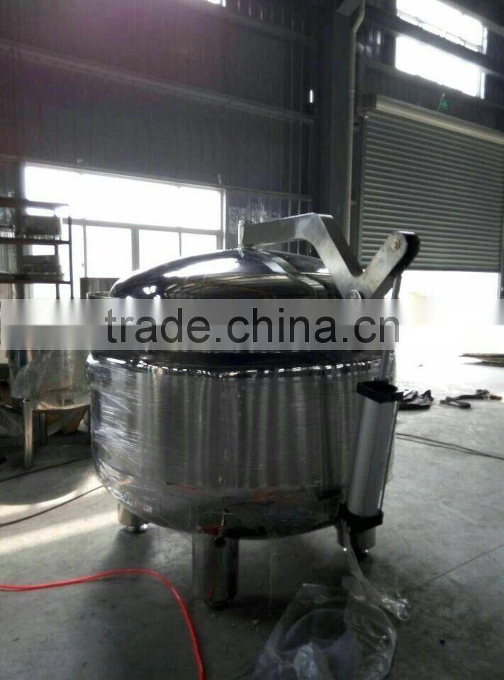 1800L soy bean steam cooker with pneumatic