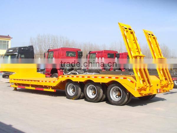 cheap 3 axles low bed semi trailer