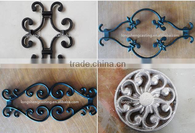 cast iron flowers for gate decoration / fence ornamental iron flowers