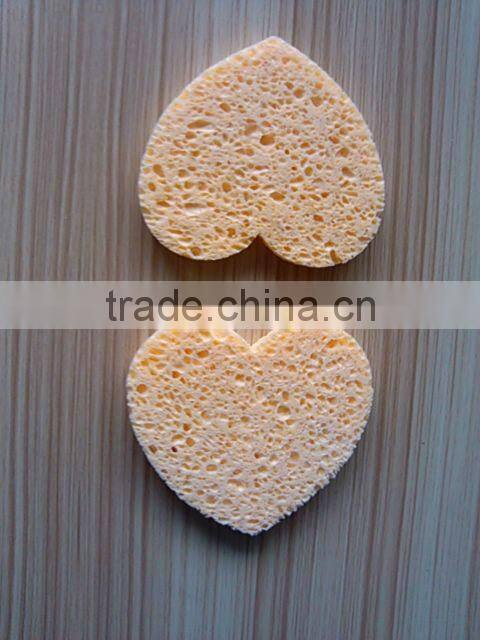 oval shaped cellulose face puff