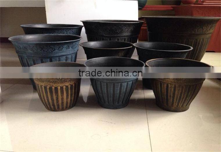 20" Floral fluted plantercheap plastic flower pots wholesale,western style flowerpots
