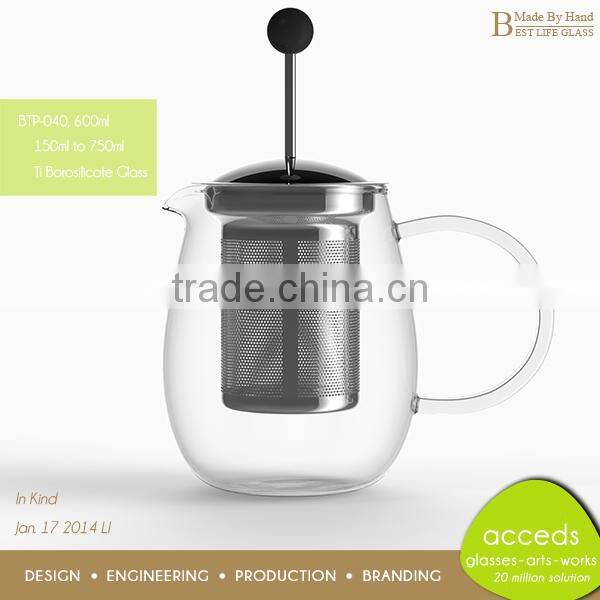 Wholesale Pyrex Glass Custom Interesting Handcrafted Promotional Teapot