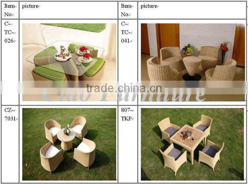 Garden kids furniture, PE rattan outdoor furniture, veranda coffee set