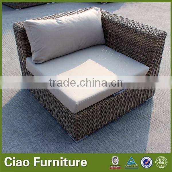 7.0 mm half round wicker furniture outdoor sofa set
