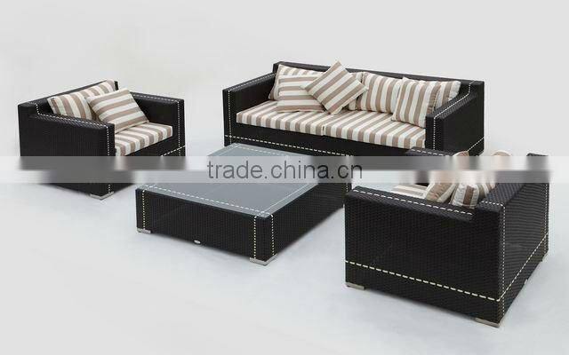 2016 season patio wicker furniture 4 pcs sectional sofa set