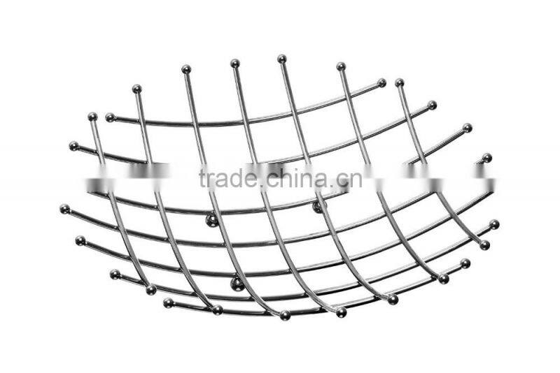 Chromed Steel Silver Fruit Basket WI0073 - kitchen 40cm * 10cm wire stand