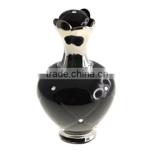 Wholesale Porcelain White Color Small Jewel Box Or Candy Pot With Swarovski Crystal V1043-CM06-0594