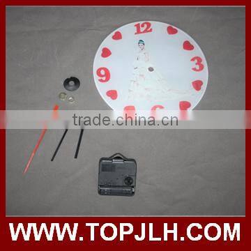 Wholesale sublimation photo printed clock glass wall clock