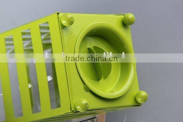 Home Decoration Candlestick/hollow out Design Iron+Glass Candle Holder