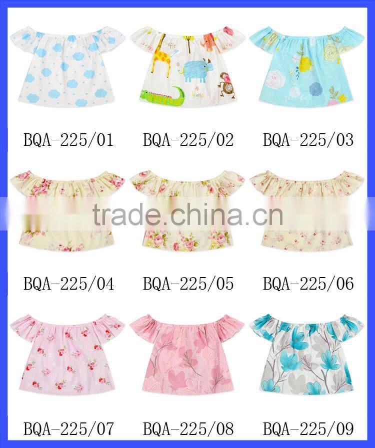 Baby Girls Summer Gift Boutique Cotton Romper Off Shoulder Romper Yellow Flower Flutter Bodysuits