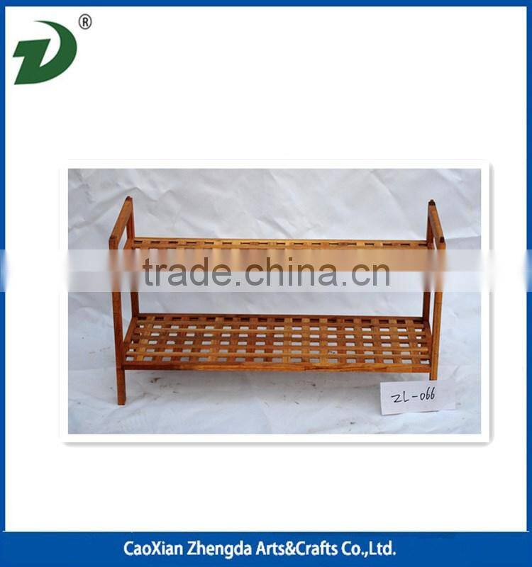 natural cheap unfinished wooden shoerack