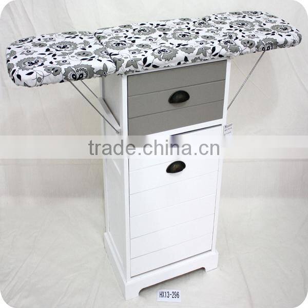 furniture woven basket cabinet with ironing board