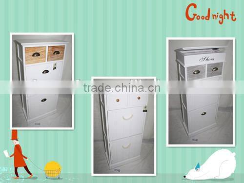 High Quality Wooden Shoes Cabinet With 2 Brown Drawers and 2 Door