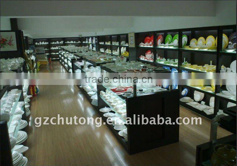 14PCS fine bone china white ceramic dinnerware tableware set