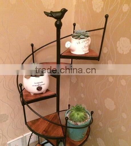 Economic metal plant flower pot holder shelf rack
