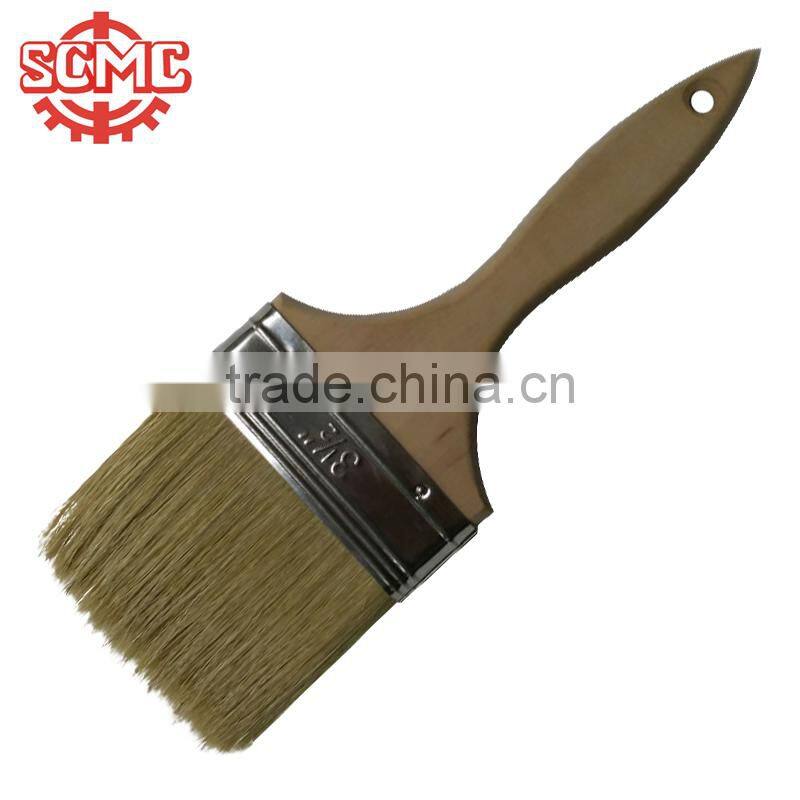 wooden handle tin plated ferrule mixed bristle paint brush