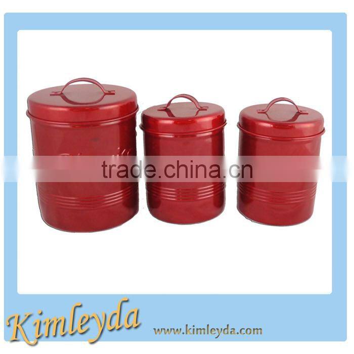 Tea Sugar Coffee Canisters with Wheel Rim