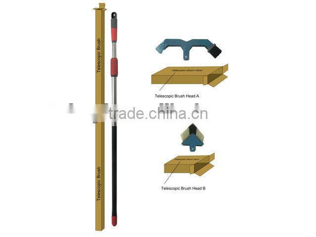 Telescopic gutter brush, gutter cleaner, gutter cleaning brush