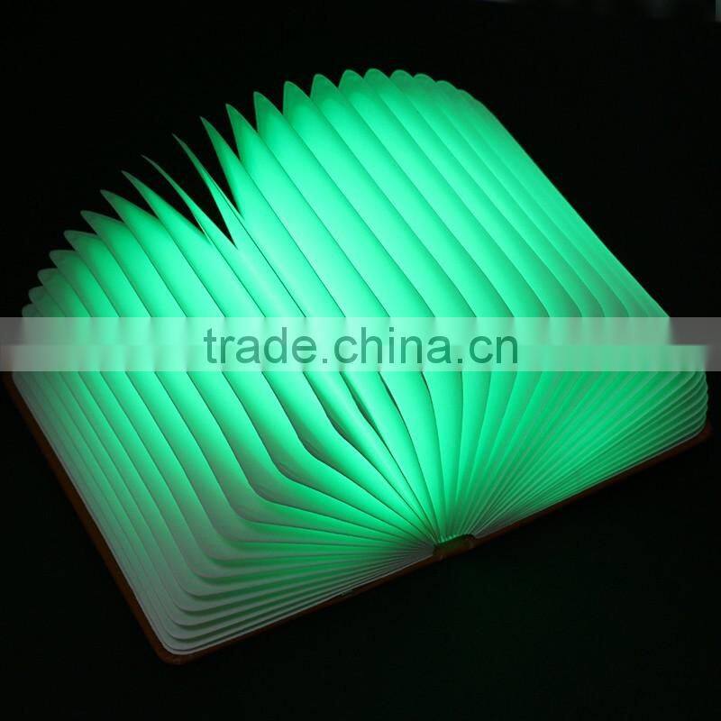 Folding LED Nightlight Creative LED Book Light Lamp Best Home Novelty Decorative USB Rechargeable Lamps White/Warm/Blue/Red