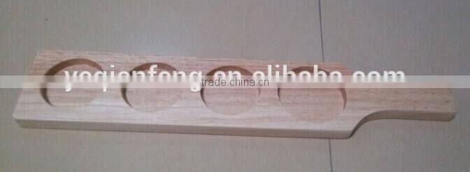 wooden beer paddle, paddle, beer flight