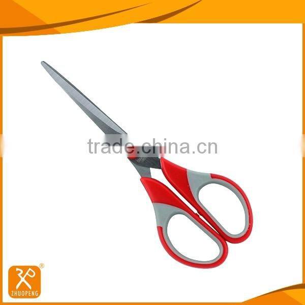 Soft PP+TPR handle stainless steel office scissors