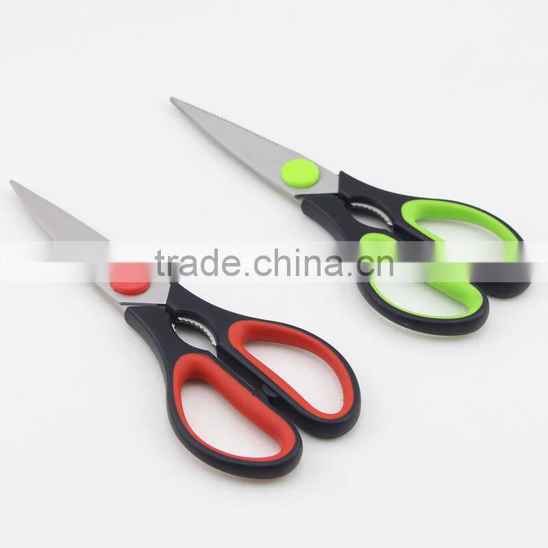 Green Handle Stainless Steel High Quality Multi Kitchen Scissors