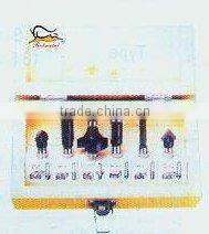 tungsten carbide tipped router bit for wood--6pcs kit packing(0831)