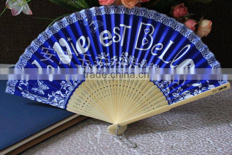 Customized bamboo paper fan